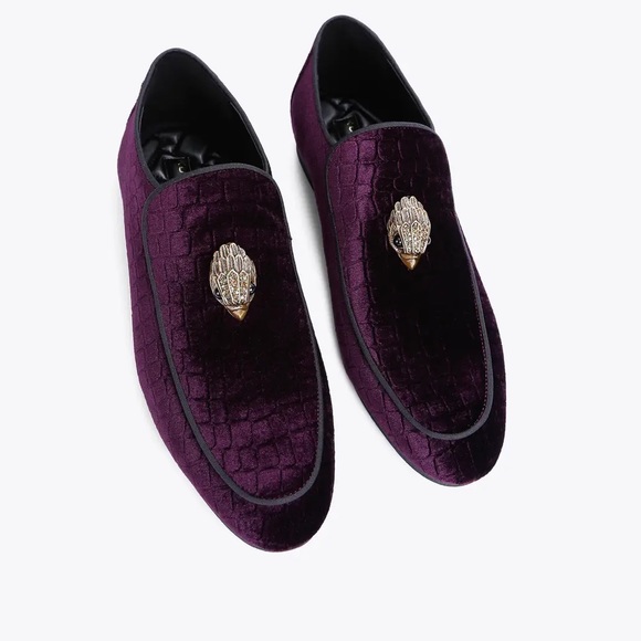 Mens High Eagle Velvet Loafers